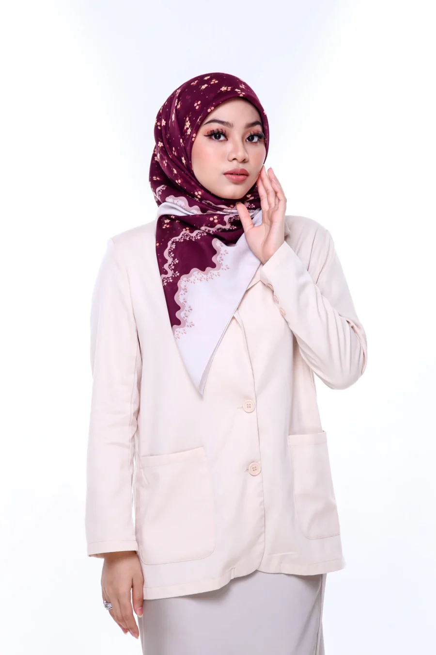 Tudung Bawal Serene 45" | Soft Cotton Hijab - Image 4