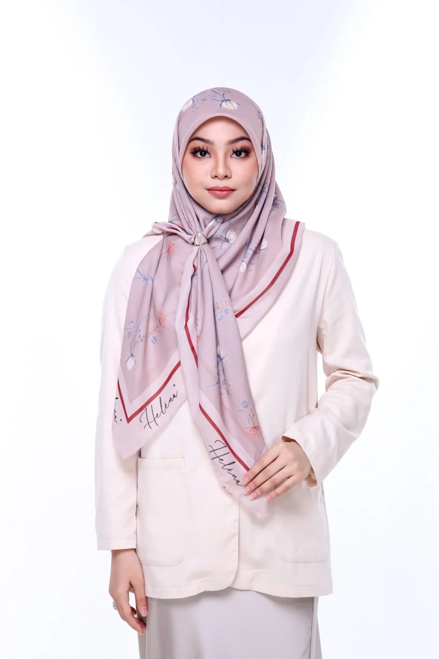 Tudung Bawal Velour 45" | Nude Cotton Bawal Hijab