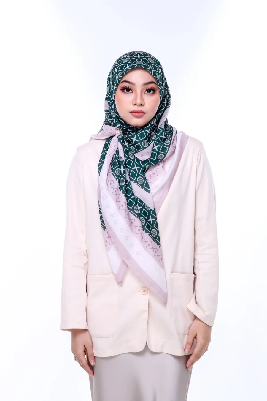 Tudung Bawal Opal 45" | Fresh Green Cotton Hijab