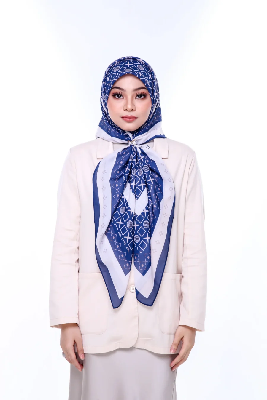 Tudung Bawal Celeste 45" | Royal Blue Cotton Hijab