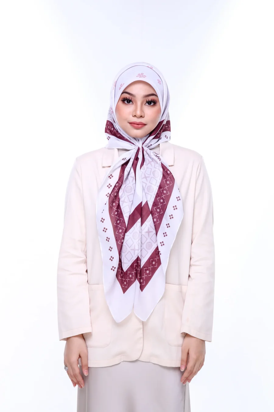 Tudung Bawal Terra 45" | Mocha Cotton Bawal